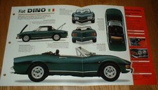 1969 Fiat Dino 2400 Original Imp Brochure Specs Info 66 67 68 69 71 72 1966