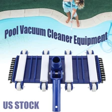 14 in Heavy Duty Flexible Pool Vacuum Head Rectangle Shape with Wheel Brush
