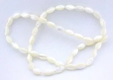 9mm x 5mm Tapered Point Cone White Mother Of Pearl Beads 15 Inch Strand MOPBS8