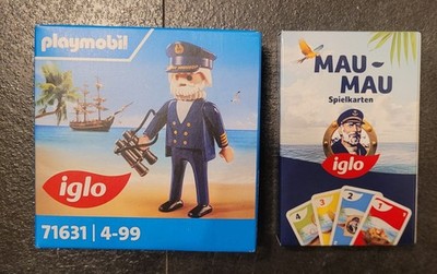 Captain Iglo Playmobil Figur 71631 +  Mau-Mau Spielkarten OVP