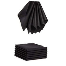 Eyeglass Cleaning Cloth Glasses Cleaner Microfiber 5x6 Inch Pack of 12 Black