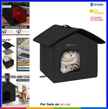 Outdoor Cat House 13 x 13 x 14 In Insulated Waterproof Feral Cat Shelter