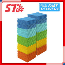 10-100 PACK  Microfiber Cleaning Cloth  Soft Absorbent Towels 12x12 AIDEA