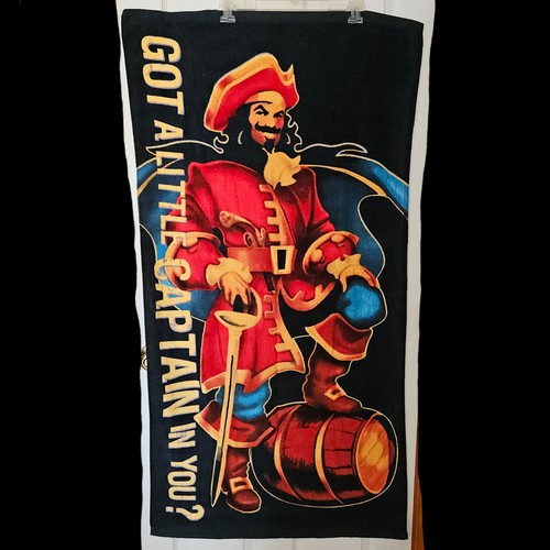 Captain Morgan Rum Pirate Beach Towel Got A Little Captain In You 30 x 56