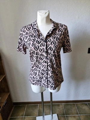 Trendyol Damen Shirt Bluse Altrosa Herz M Kurzarm Knöpfe Basic - Bild 1 von 4