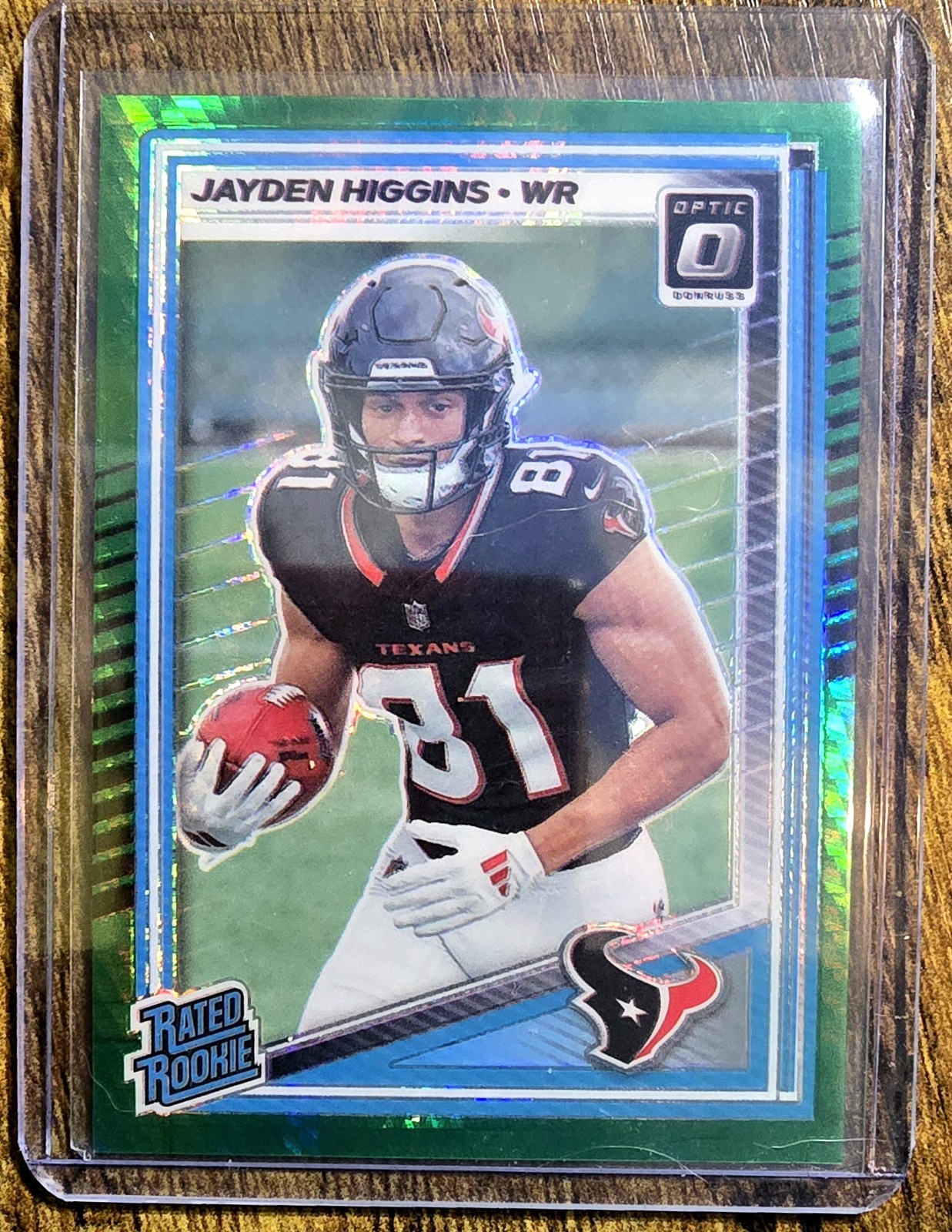 2025 Panini Donruss Optic - Rated Rookie Jayden Higgins #225 Green Hyper...