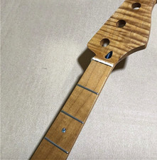 4 string J BASS Roasted flame Maple guitar neck 21 fret 34inch replace