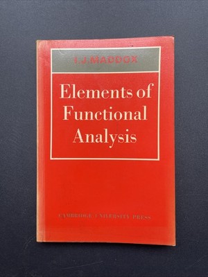Elemente der Funktionsanalyse - I J Maddox (PB 1970 - Vintage Mathematics)