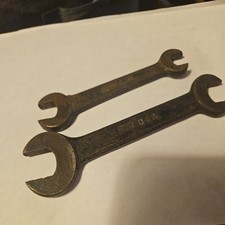 2 Vintage Ford Usa Open End Wrench Moore Drop Forgin M. Mark Model A T Tool