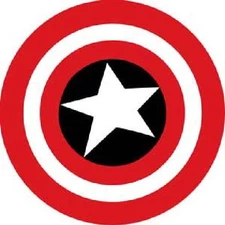Captain America Retro Shield Logo 3" Round Refrigerator Magnet NEW UNUSED