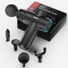 LEERCON Mini Handheld Massage Gun With 6 Speeds 4 Heads