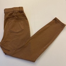 Time And Tru Womens Jegging Pants Mocha Sz L 12-14 Back Pockets Pull On Stretch