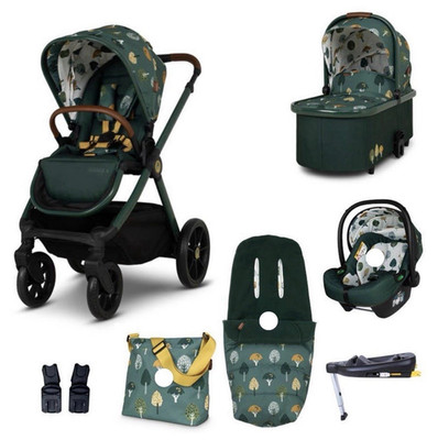 Cosatto Giggle 4 Kombikinderwagen & Sportwagen Set grün mit Babywanne+Autositz