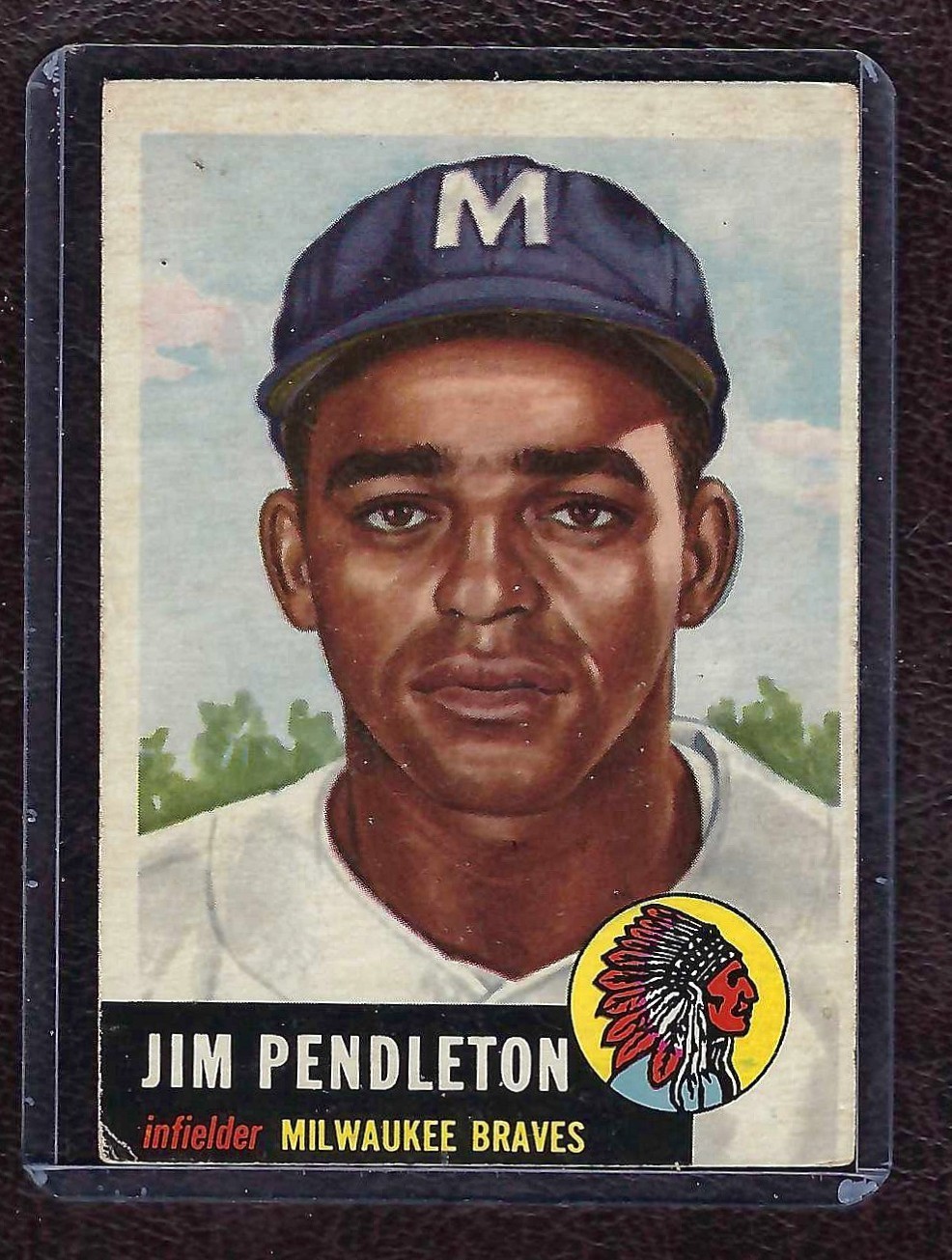 1953 Topps Baseball Card #185 Jim Pendleton, Milwaukee Braves, Rookie VG!