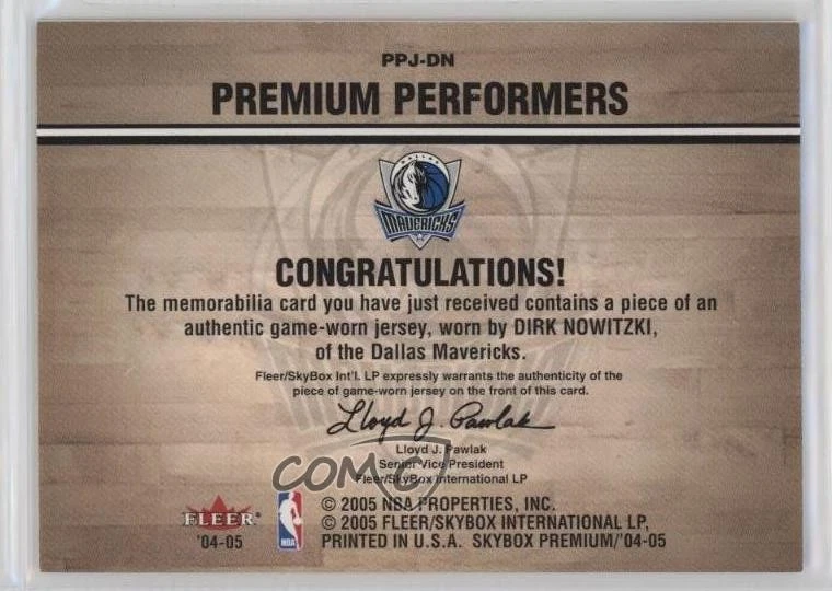2004-05 Skybox Premium Premium Performers Jerseys Dirk Nowitzki #PPJ-DN HOF - Image 2 of 2