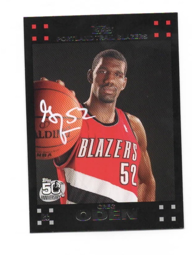 2007-08 Topps - Greg Oden #111 (RC) PRIMETIME Hard signed primetime certified