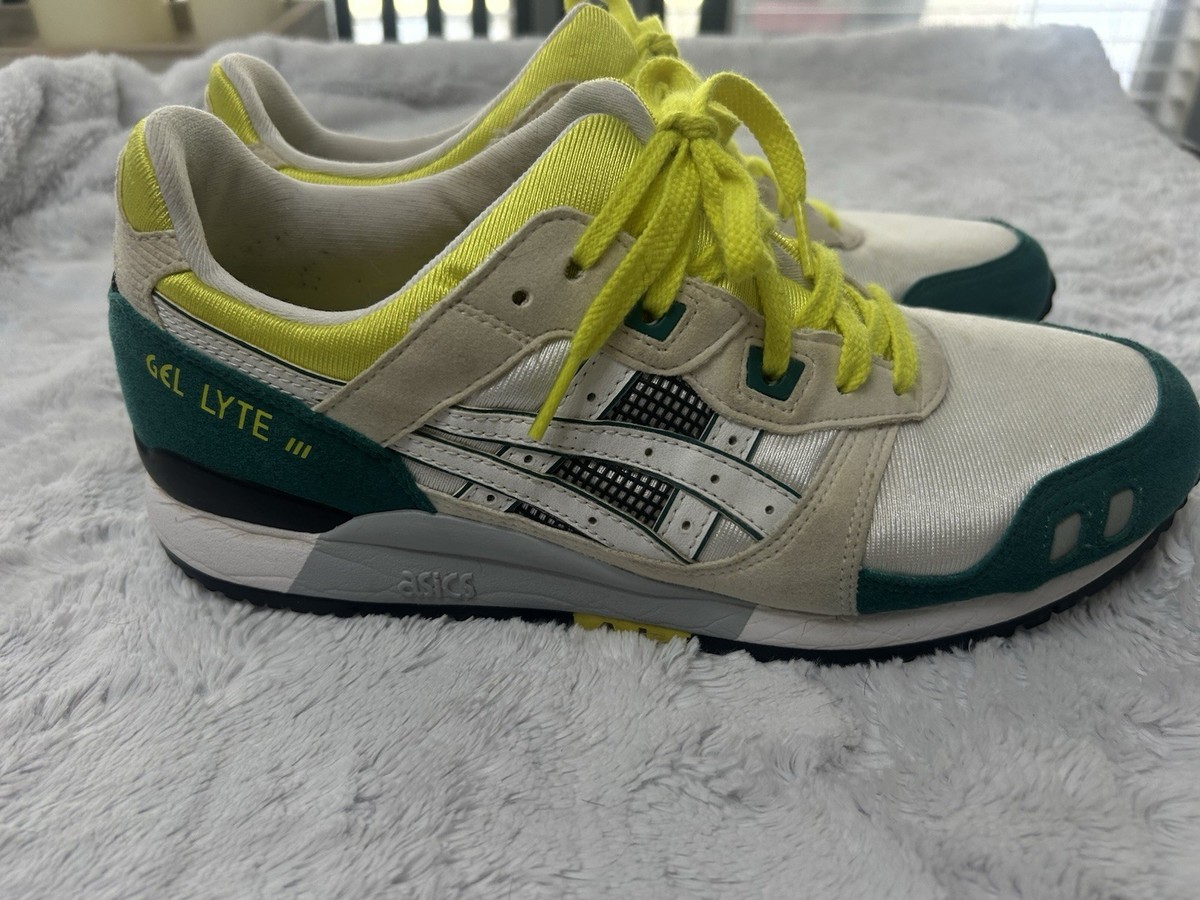 ASICS Gel Lyte III White Yellow Green Low Top Sneakers for Men 