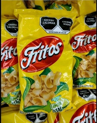 5X FRITOS CORN CHIPS LIME SALT  ( SABRITAS SABOR LIMON Y SAL ) FLAVOR -5 OF 55g