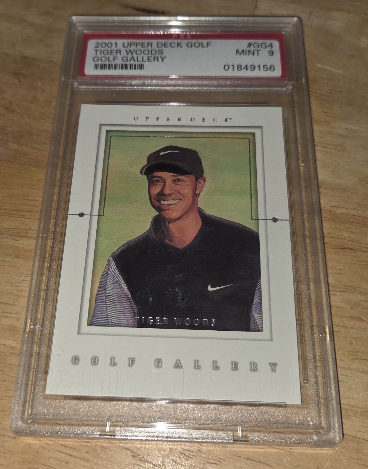 Tiger Woods 2001 Upper Deck Golf Gallery PSA 9 #01849156 Card #GG4