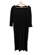 The Nines by Hatch Maternity Black Long Sleeve Midi Dress Size L