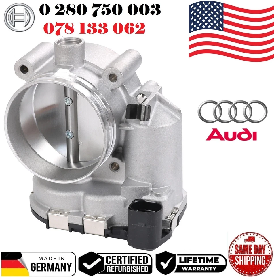 ✅Cuerpo acelerador genuino para AUDI A4 A6 R8 S4 S6 S8 2000-2015 V6 V8 V10 #078133062 Foto 3 de 3