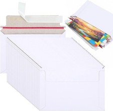 100 PCS 6.5x4.5 Inch Rigid Mailers White Cardboard Envelopes  1 Mailer