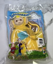 Burger King 5" Teletubbies Clip On Stuffed Plush Yellow Laa Laa 1999 Vintage NEW