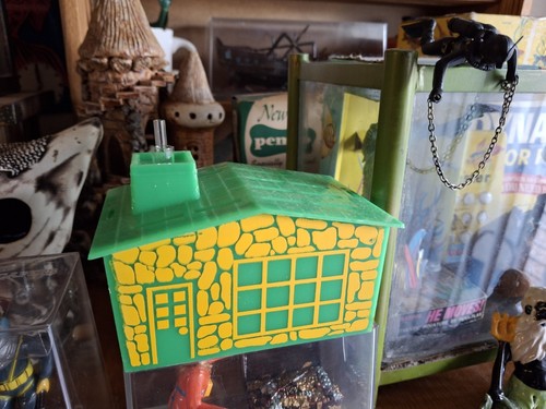 Vintage altes Eureka Aquarium Fischglas selten rustikal Innenraumfilter mit Originalkarton