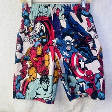 Marvel Boys Size L Board Shorts Marvel Characters Bold Colors Swim Trunks