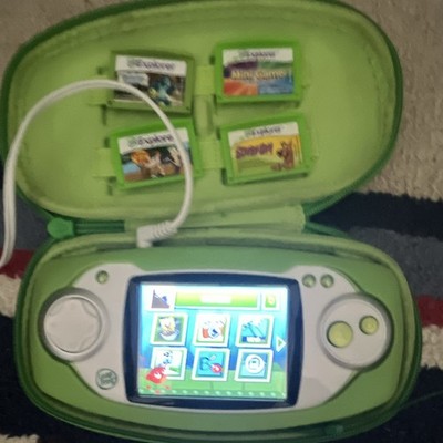 LeapFrog Leapster GS Handheld Learning Game System w/ Case, Charger & 4 Games