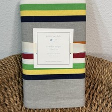 POTTERY BARN KIDS CAMDEN STRIPE BABY CRIB BED SKIRT 16" DROP NEW COLORFUL