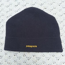 Vtg Patagonia Synchilla Fleece Beanie Adult Made In USA 90s Black - OSFA
