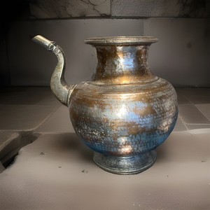Brass Holy Water Pot with Spout - Circa 1930-1950