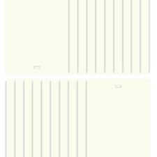 DALIX PVC Vertical Blind Replacement Slats Curved Off White 82.5, Off-white