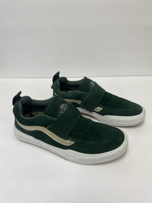 VANS M 7.5 W 9 KYLE WALKER Slip On Shake Junt Green Gold Waffle Cup Skate Shoes