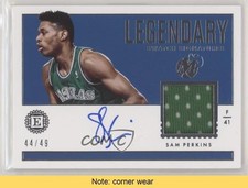 2017 Panini Encased Legendary Swatch Signatures 44/49 Sam Perkins Auto READ s3g
