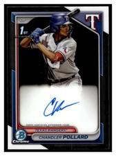 2024 Bowman Chrome Prospects Autographs CPA-CP Chandler Pollard Texas Rangers