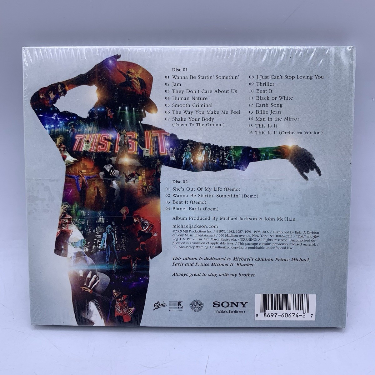 MICHAEL JACKSON: THIS IS IT (CD 2 Disc Digibook) SOUVENIR EDITION