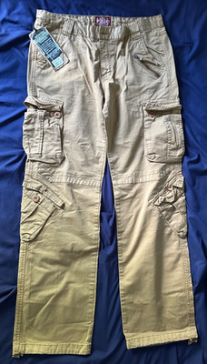 Mens XXL Cargo Pants Vintage Matchstick  Jeans Tan NWT
