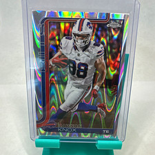 Topps 2025 Chrome Dawson Knox Buffalo Bills #33 Rookie Football Card. rookie card picture