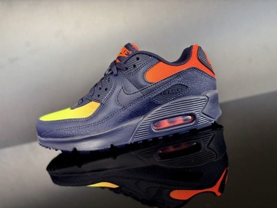 NIKE AIR MAX 90 -Lemon Venom- Sneaker schwarz/rot/neon-grün Gr.38,5 gabber