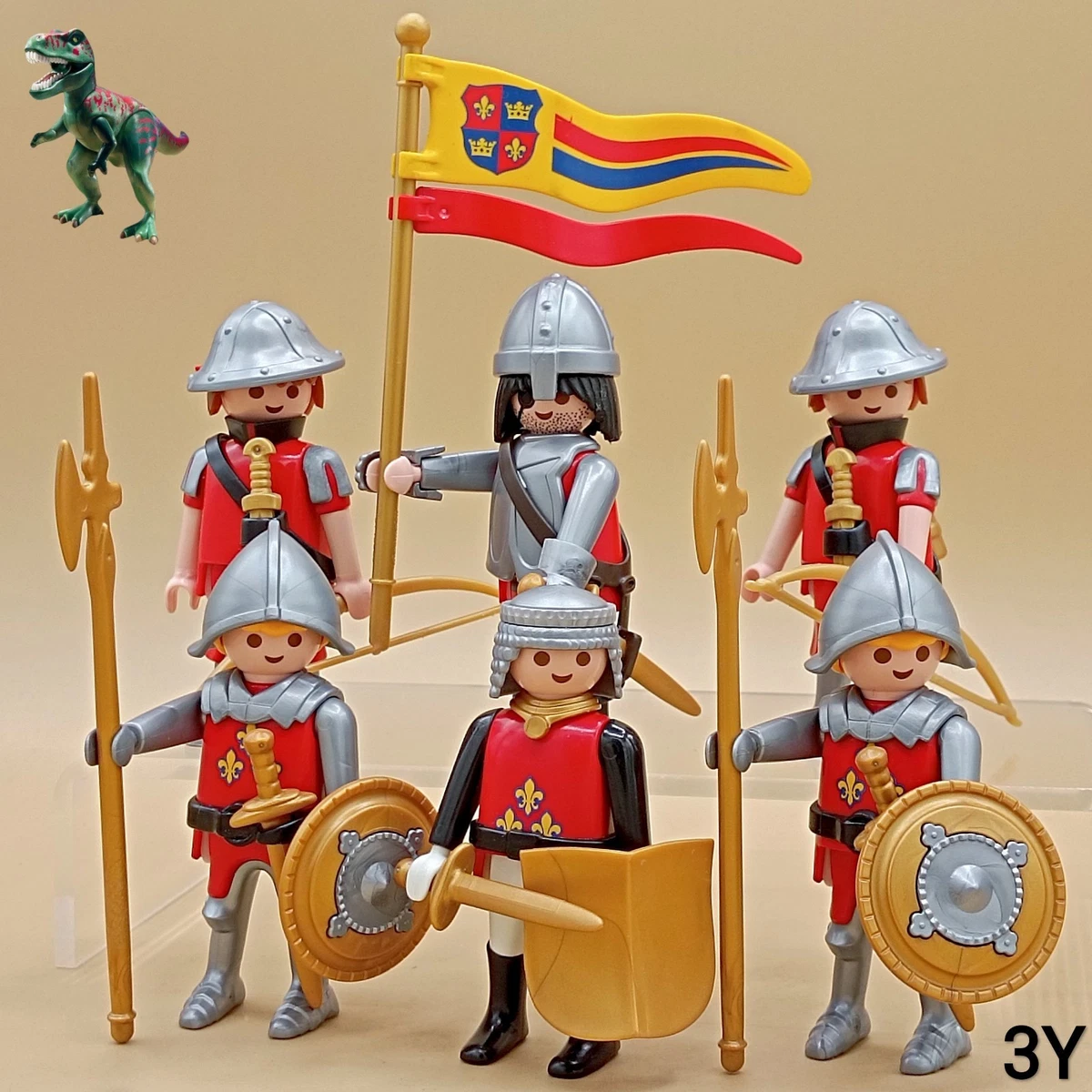 PLAYMOBIL VINTAGE MÉDIÉVAL château chevalier garde archer du set 3888