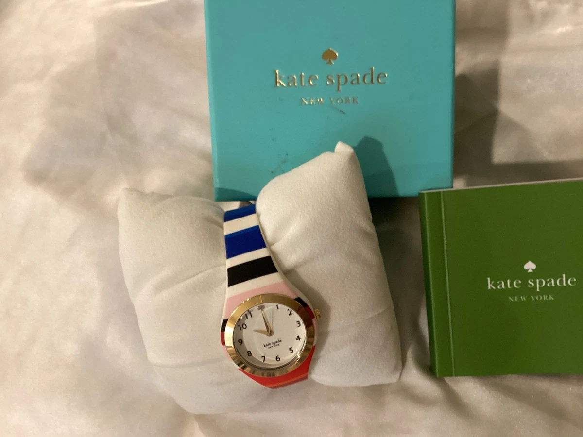 Kate Spade Red and White Striped Watch Metro Zodiac What main image 3