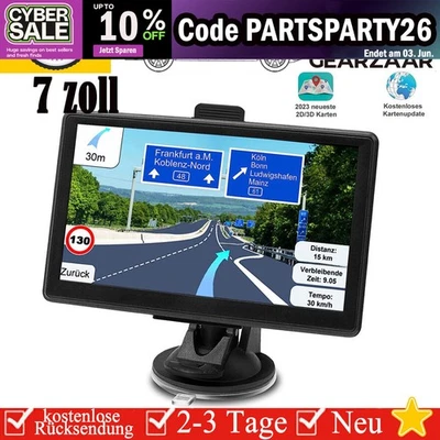 7 Zoll GPS Navi Navigation für Auto LKW PKW Navigationsgerät 8G EU Karten DE - Bild 1 von 4
