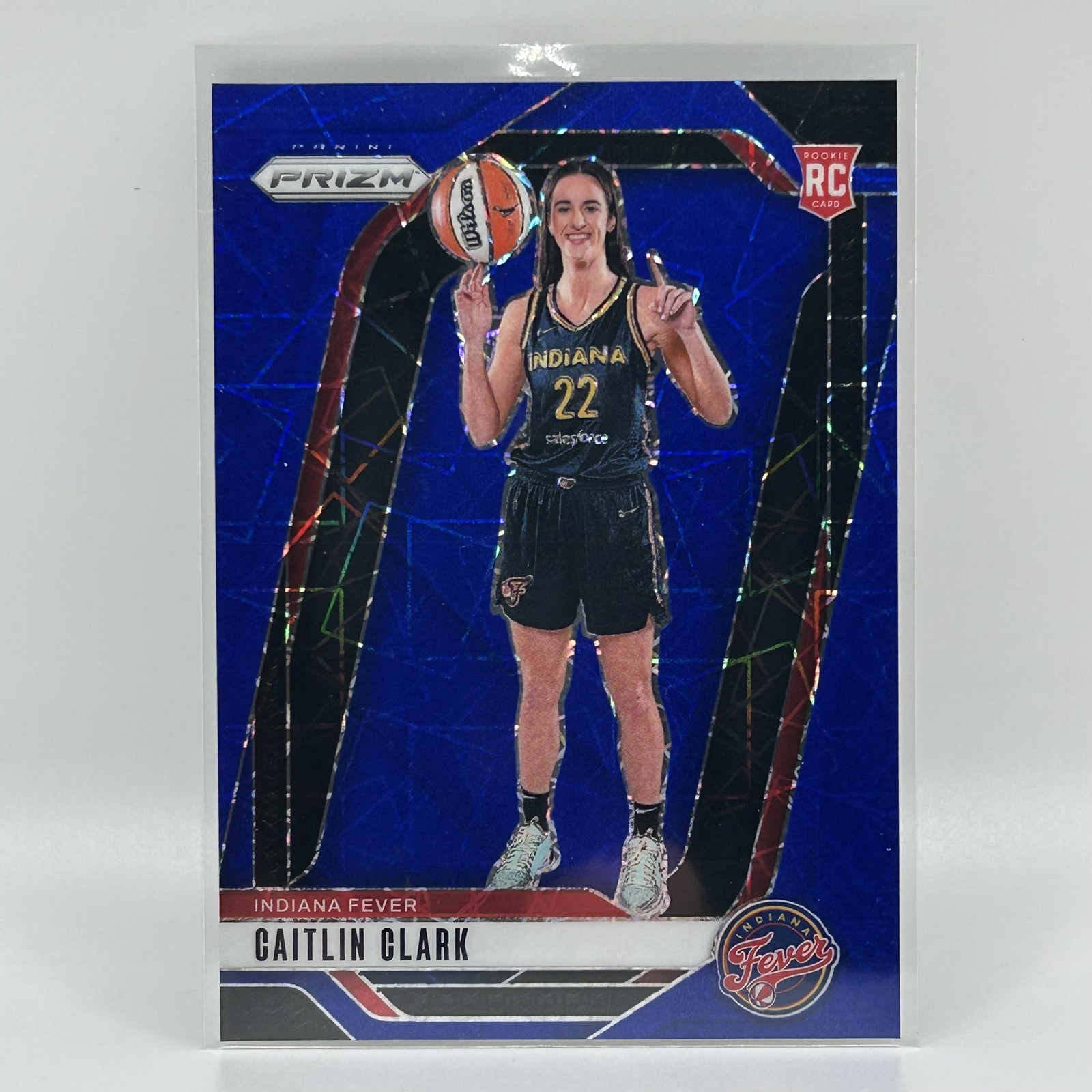 2024 Panini Prizm WNBA #145 Caitlin Clark Blue Velocity Prizms
