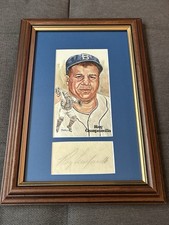ROY CAMPANELLA SIGNED 1980 Perez-Steele HOF POSTCARD ~ PROFESSIONALLY FRAMED