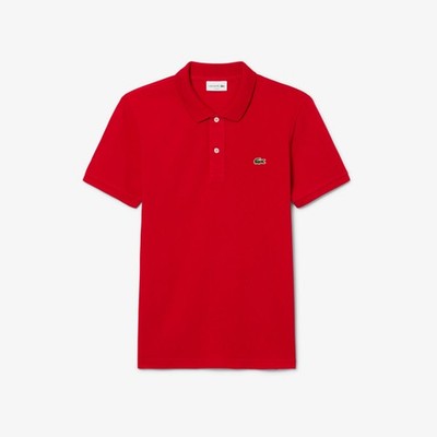 Lacoste Poloshirt Herren Polo Shirt Polo Hemd Slim Fit Rot XL Piqué NP 110 