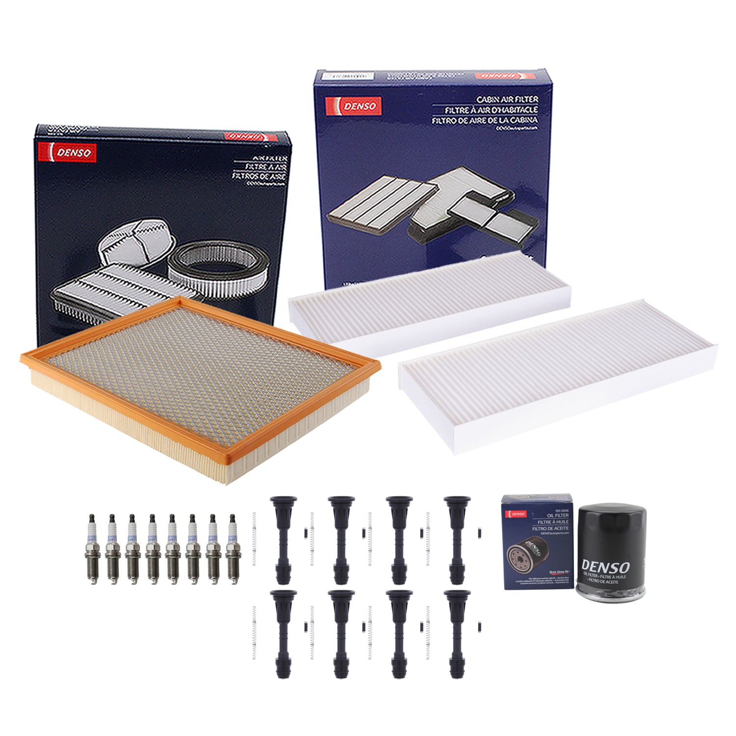 Denso Tune Up Kit 8 Spark Plugs  Boots Kit for Nissan Pathfinder 5.6L V8 09-12