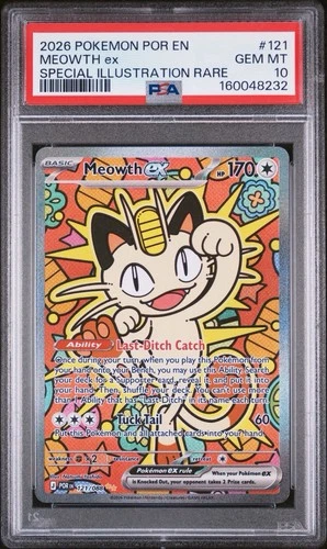 PSA 10 Meowth ex 121/088 SIR Perfect Order POR EN Pokemon English Gem Mint
