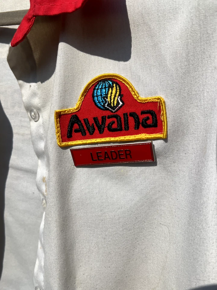 Vintage Early 90's Womans AWANA Clubs Gray and Red LEADER Uniform: SZ 36 W PINS - Image 3 of 4